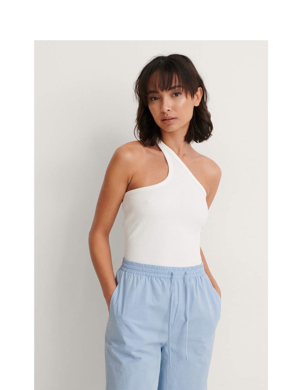 One Shoulder Cut Detail Singlet